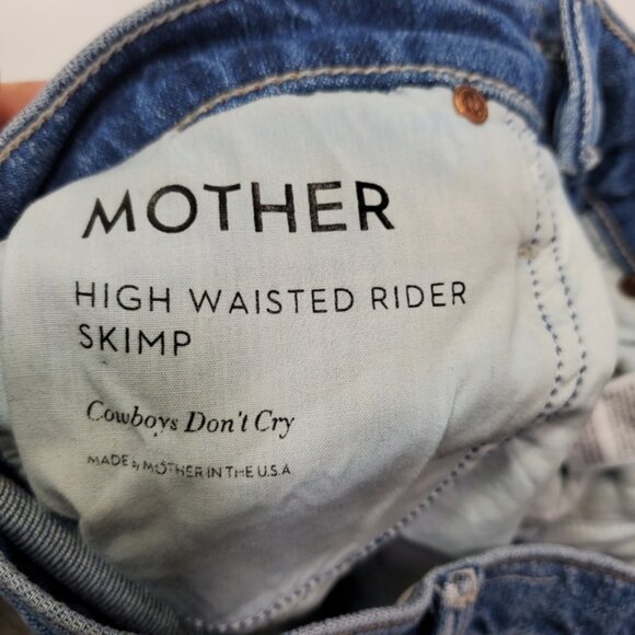 Mother Jean Women Size 25 High Waist Rider Skimp Medium Wash 5 pockets fly zip - Picture 2 of 12